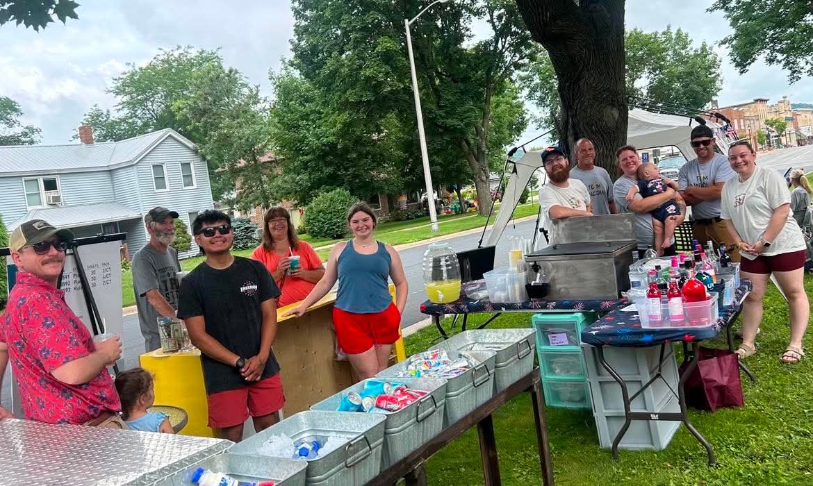 Serving lemonade at Linky's Lemonade Stand